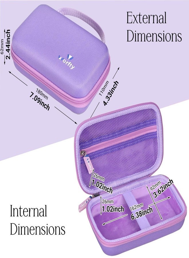worfty Case for Retroid Pocket Classic/ Retroid Pocket Flip 2 Retro Game Console - Hard Travel Protective Carrying Storage Bag (Purple) - Image 3