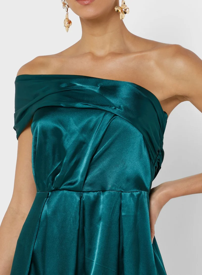 Ella Limited Edition Emerald Satin Gown Dress