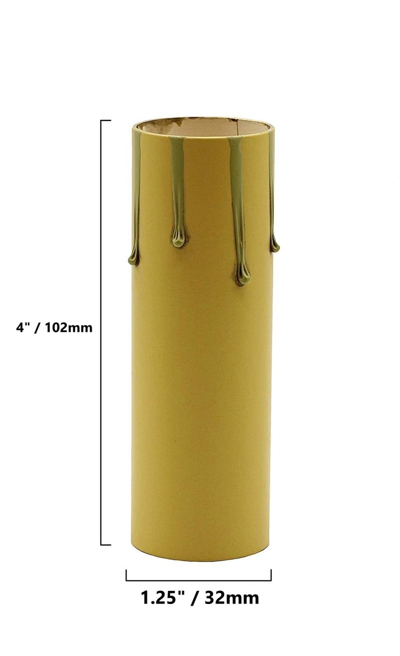 Creative Hobbies 4 Inch Tall Fibre Drip Candle Covers for Medium Base E26 (Edison) Sockets | Wholesale Pack of 6 Covers - Image 2