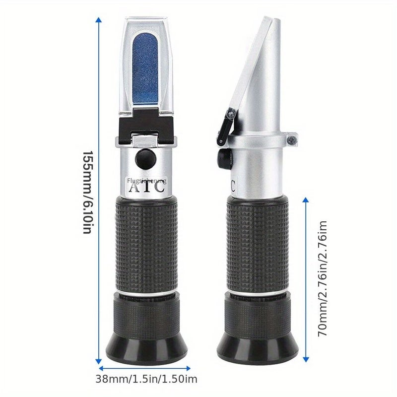 1 Set Portable 3 In 1 Brix Vol Refractometer 0 25 Percent For Alcohol And Sugar Testing - Image 2