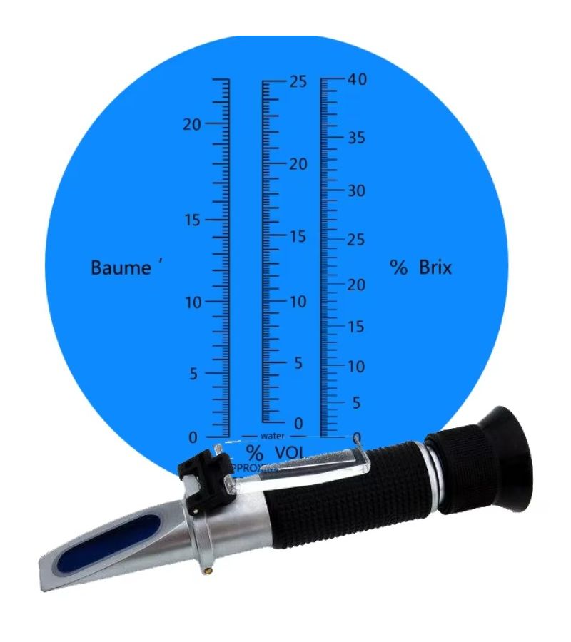 1 Set Portable 3 In 1 Brix Vol Refractometer 0 25 Percent For Alcohol And Sugar Testing - Image 4
