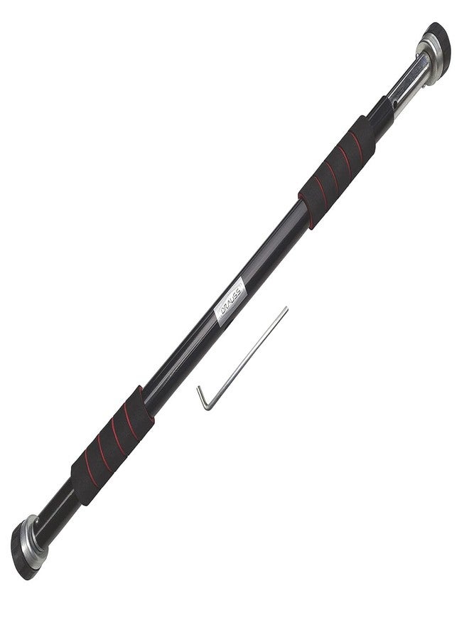 DRAUSS Steel Solid Doorway Construction Bar Chin Up Bar for Workout, Fitness Perfect Upper Body Exercise Equipment for Home- Black Rubber, 136 kg , 10 cm - Image 1