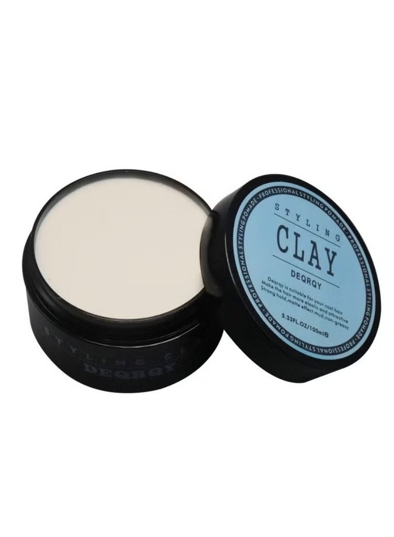 Clay Men's Styling Fiber  | 100ml Strong Hold  Natural Finish | Matte Texture | Pliable  Easy to Wash Out - Image 1