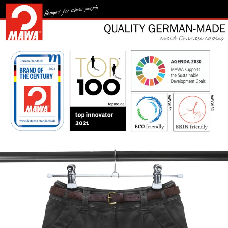 موا مجموعة شماعات للملابس بتصميم غير منزلق وموفر للمساحة مكونة من 10 قطع - Image 5