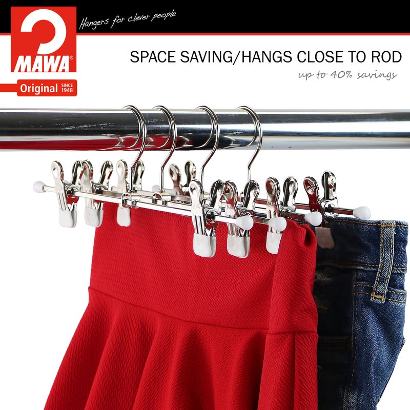 موا مجموعة شماعات للملابس بتصميم غير منزلق وموفر للمساحة مكونة من 10 قطع - Image 4