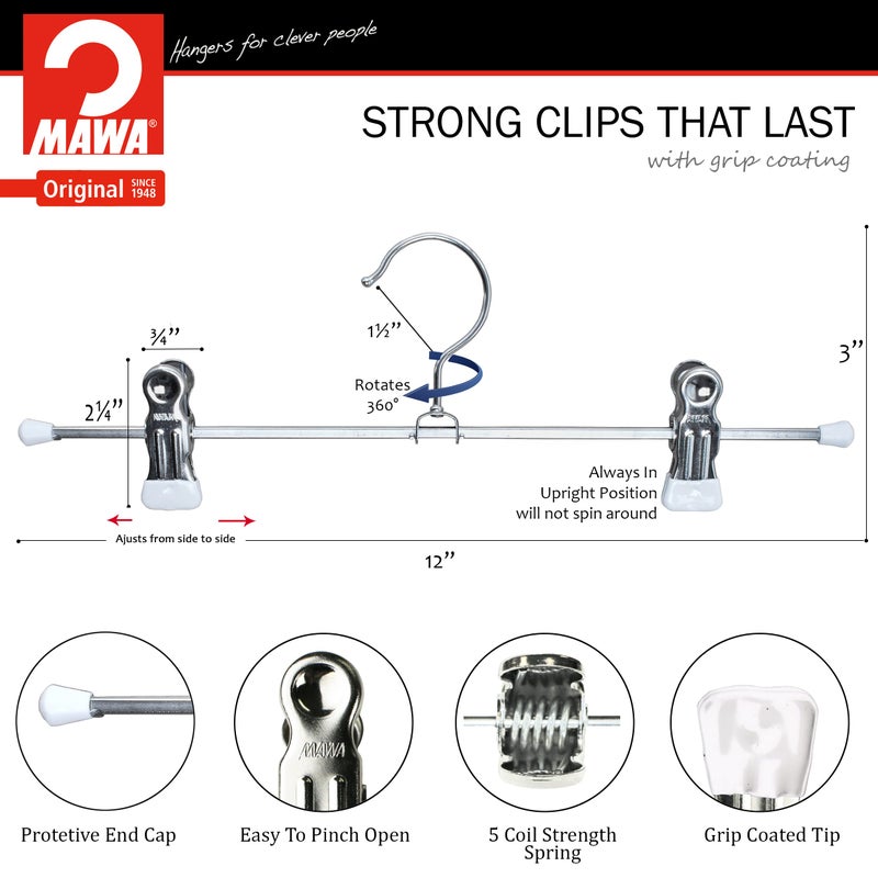 موا مجموعة شماعات للملابس بتصميم غير منزلق وموفر للمساحة مكونة من 10 قطع - Image 3