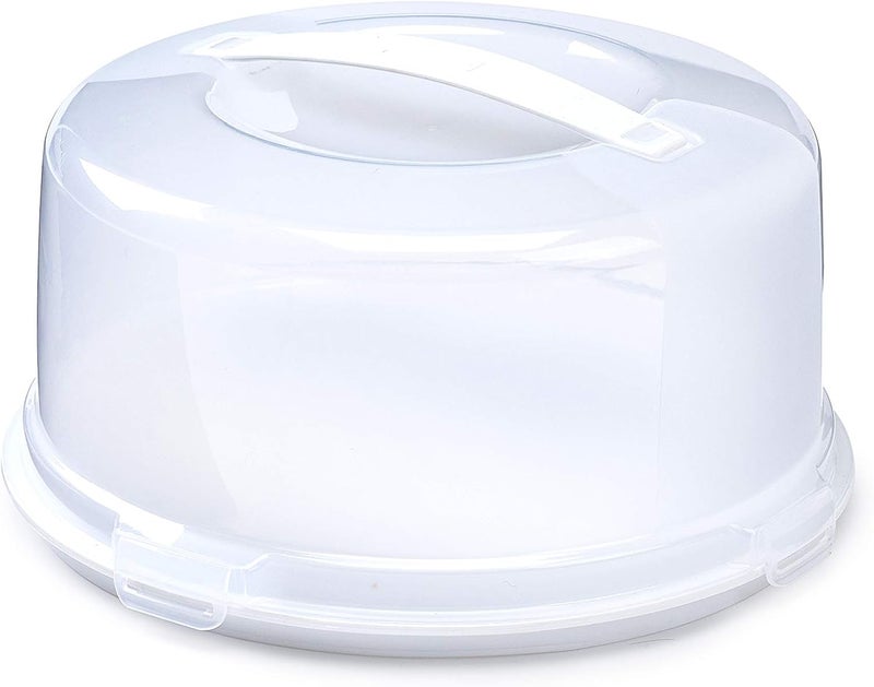 ACCURATE Plastic Cake Box, White (ROUND) - Image 1