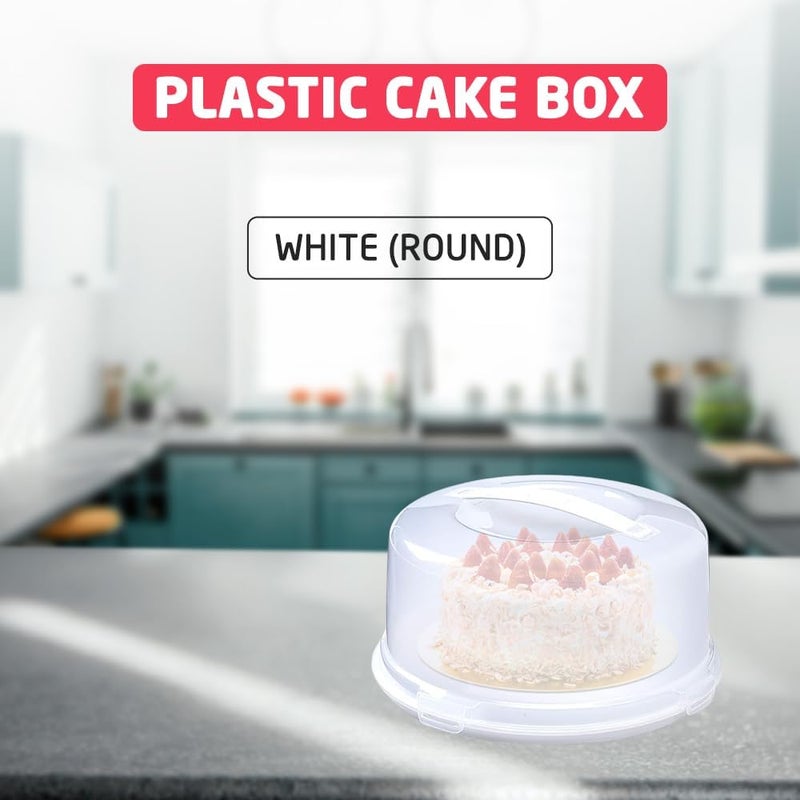 ACCURATE Plastic Cake Box, White (ROUND) - Image 4