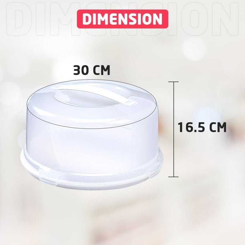 ACCURATE Plastic Cake Box, White (ROUND) - Image 3