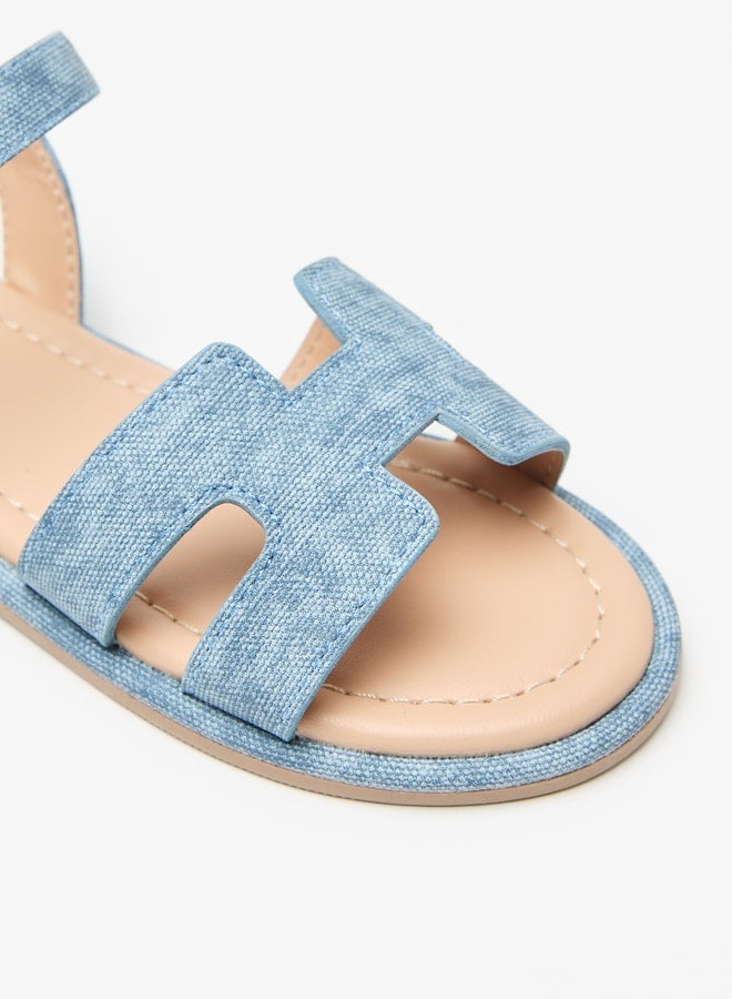 Flora Bella By Shoexpress Textured Sandals with Hook and Loop Closure  - Image 5