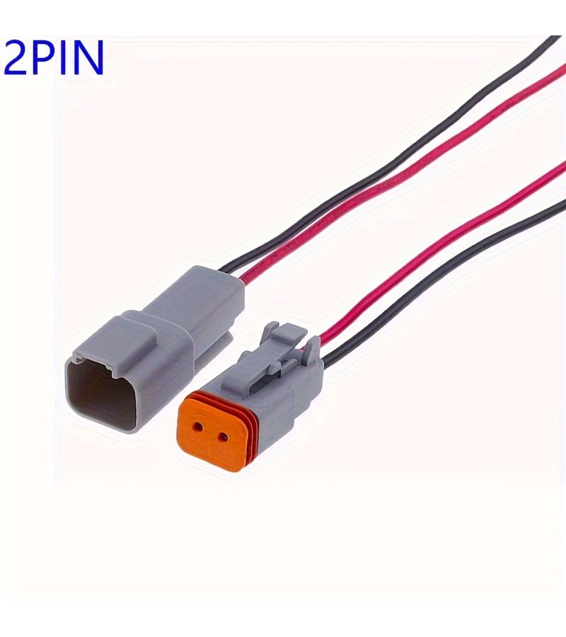 Automotive 2 Pin DT Connector Wiring Harness Plug Male Female Terminal Block - Image 3