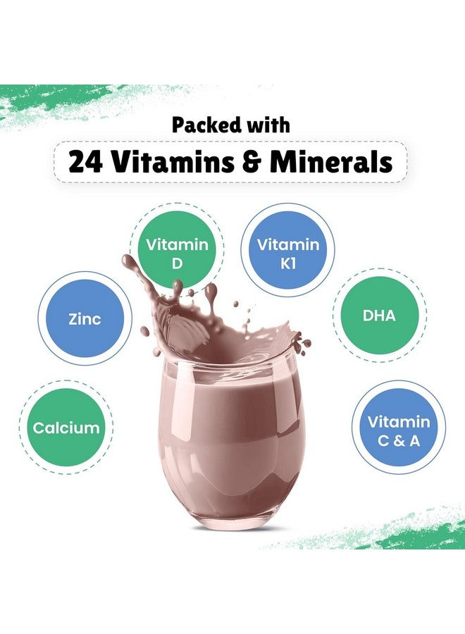 Little Joys Little Joys Nutrimix 350g | 2-6 Years | No Refined Sugar | with 24 essential Vitamins & minerals | 6g protein per serving | Supports Healthy Growth & Boosts Immunity | With Ragi, Bajra, Almonds & Oats | Hazelnut Chocolate Flavour  - Image 3