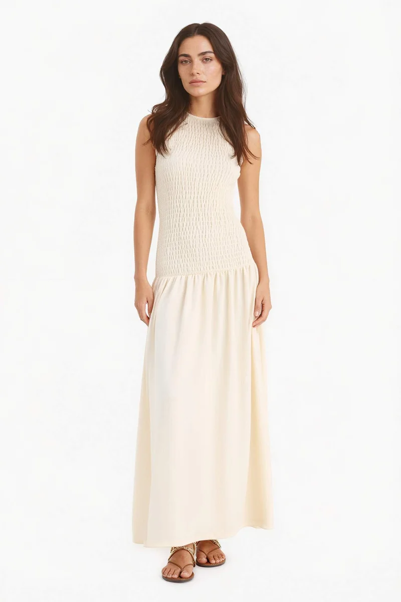ديفاكتو Crew Neck Midi Dress