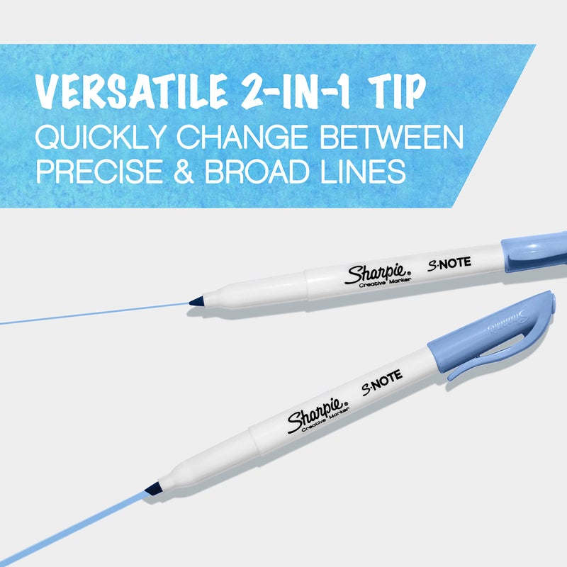 SHARPIE S-Note Creative Markers, Pastel Highlighters, Art Marker Set, Assorted Colors, Chisel Tip, 36 Count - Image 5