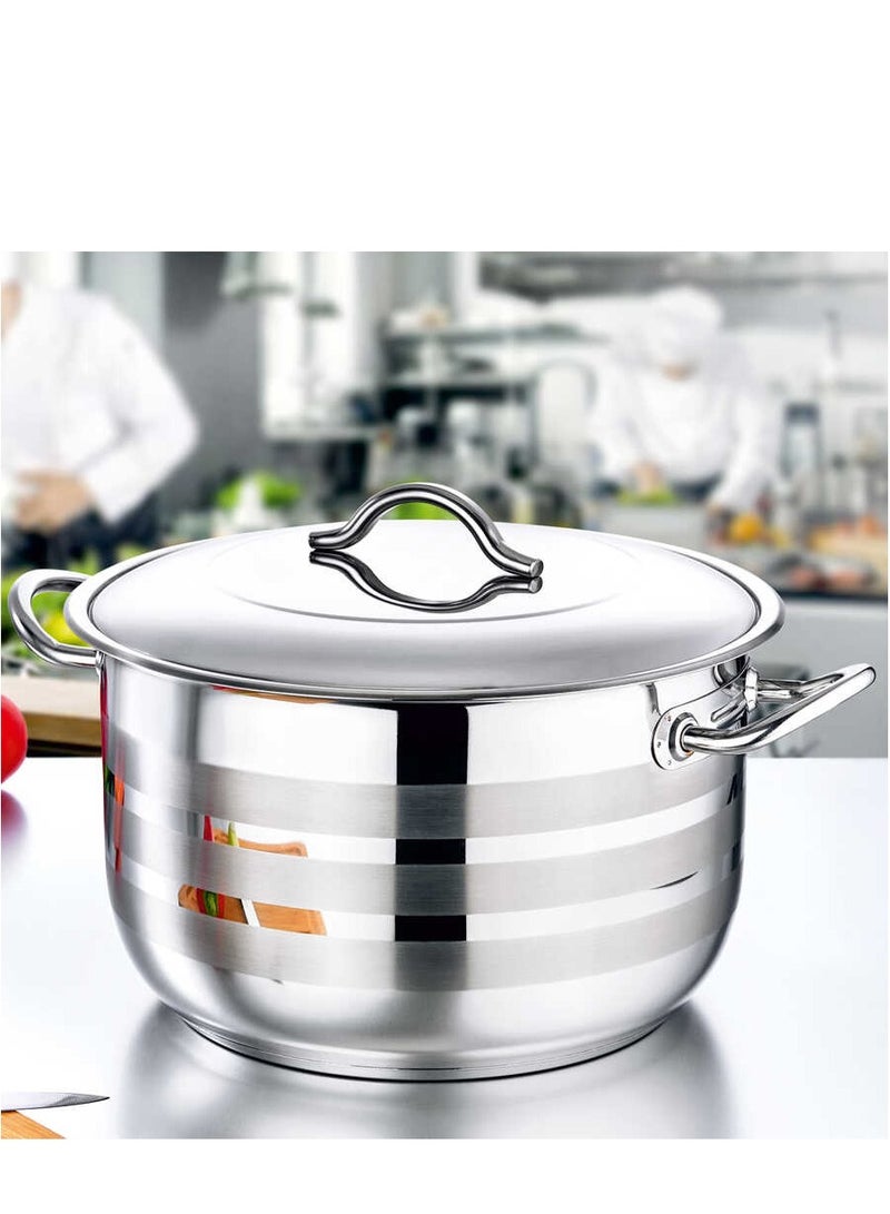 OMS 36Cm Stainless Steel Casserole - Made In Turkey - Image 3