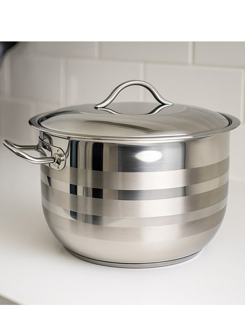 OMS 36Cm Stainless Steel Casserole - Made In Turkey - Image 2