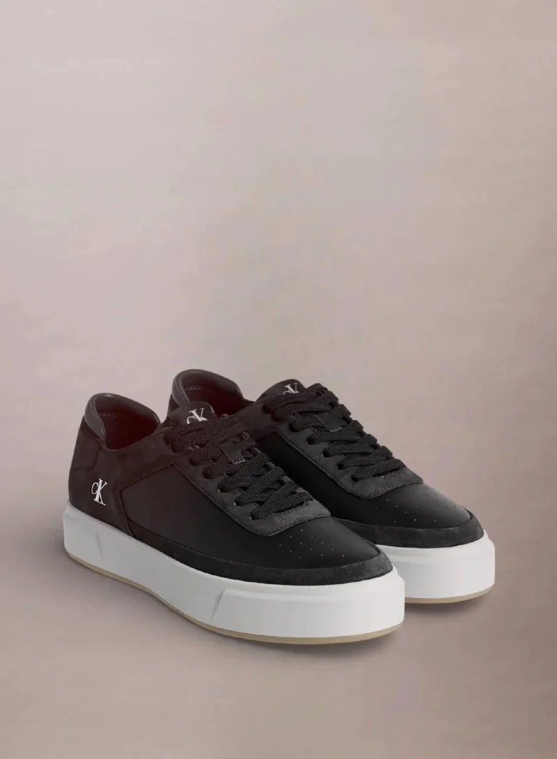 Calvin Klein Jeans Leather And Suede Signature Trainers