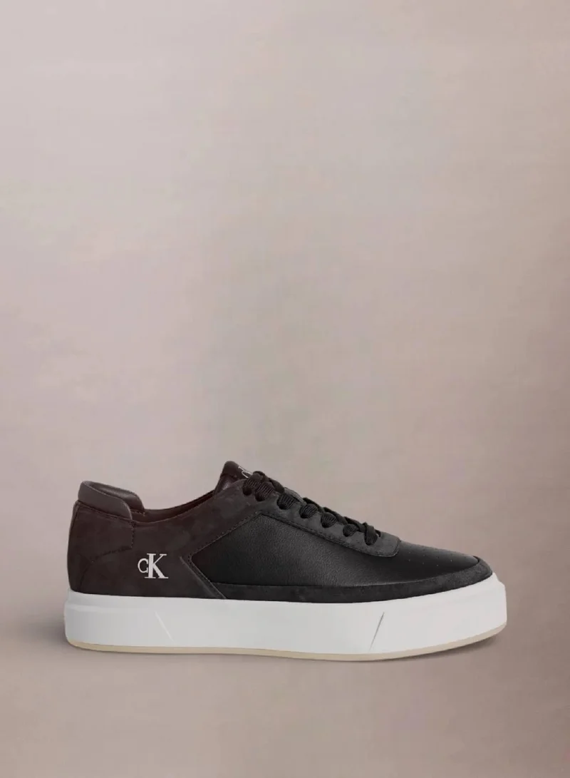 Calvin Klein Jeans Leather And Suede Signature Trainers