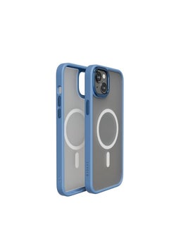 Levelo Magsafe Compatibility Kayo Matte Back Case Protective iPhone 14 Max Compatibility - Matte Clear/Blue
