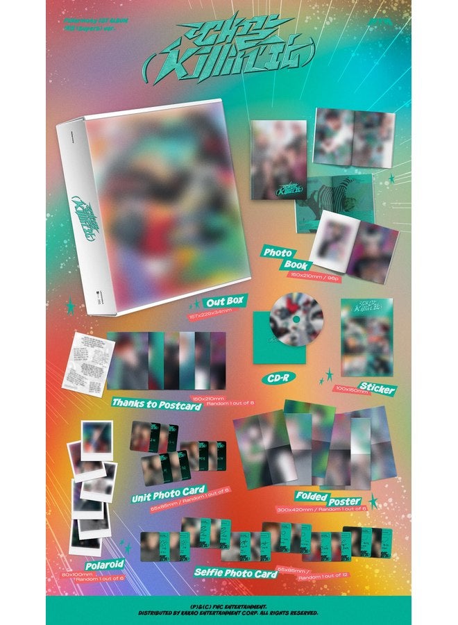 DREAMUS P1HARMONY 때깔 Killin' It 1st Album CD+Folded Poster on Pack+Photobook+Thanks to Postcard+Sticker+Polaroid+Selfie+Unit photocard+Tracking Sealed P1H (Killin It Version) - Image 2