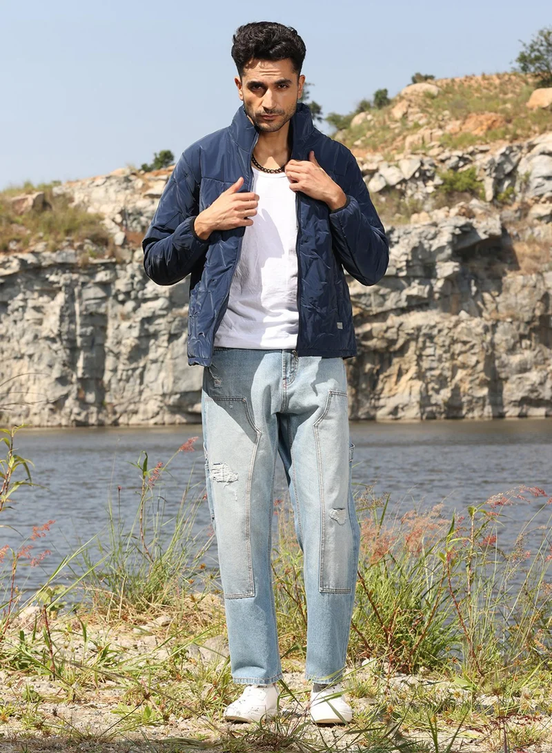 CAHOOT  Men's Navy Blue Parachute Puffer Jacket for Men | Best Price UAE