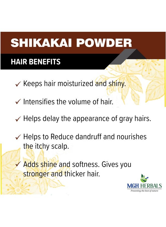MGH Herbals Organic Shikakai Powder For Hair Growth (Natural Hair Cleanser For Luxirious And Soft Hairs) (200 Grams)  - Image 3