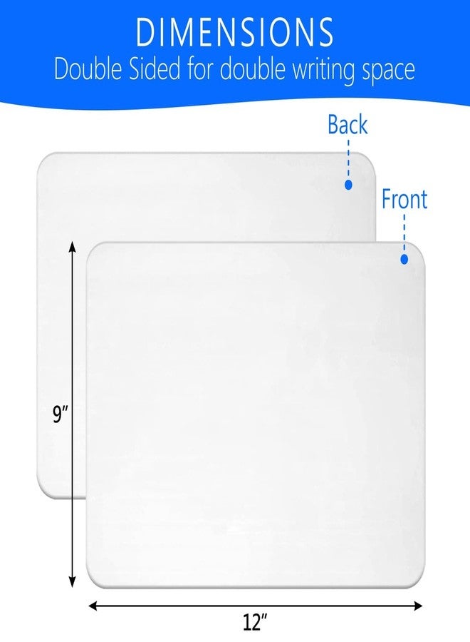 Ultimate Stationery Small Dry Erase Board 9x12 (2 Pack) - Mini White Board for Kids & Students, Double-Sided Portable Whiteboard Small Dry Erase Board for Classroom, Office & Home Learning - Image 2