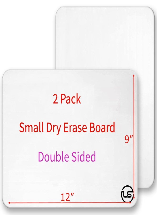 Ultimate Stationery Small Dry Erase Board 9x12 (2 Pack) - Mini White Board for Kids & Students, Double-Sided Portable Whiteboard Small Dry Erase Board for Classroom, Office & Home Learning - Image 1