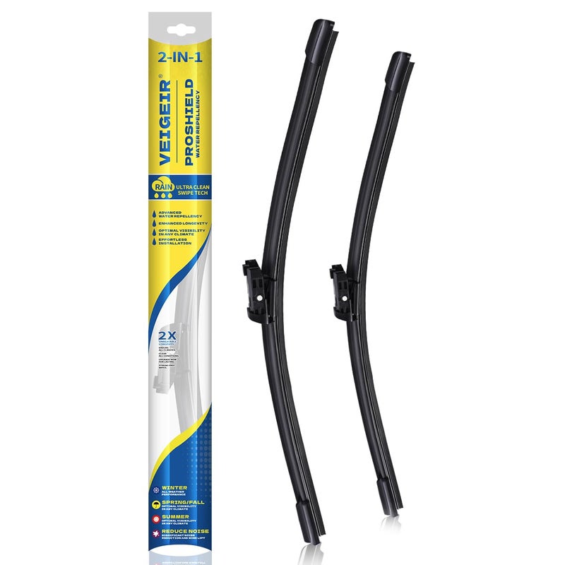 2419 Windshield Wiper Blades Compatible with Volkswagen Jetta 20232011 Passat 20182012 CC 20172013 Automotive Replacement Windshield Wiper Blades for My Car 2 Pack
