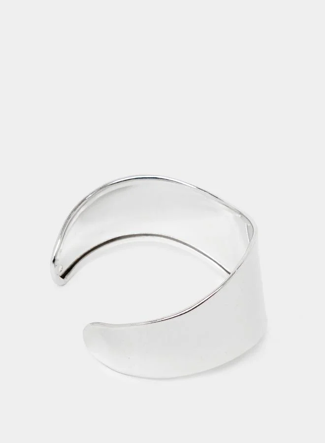 Styli Textured Wide Cuff Bangle