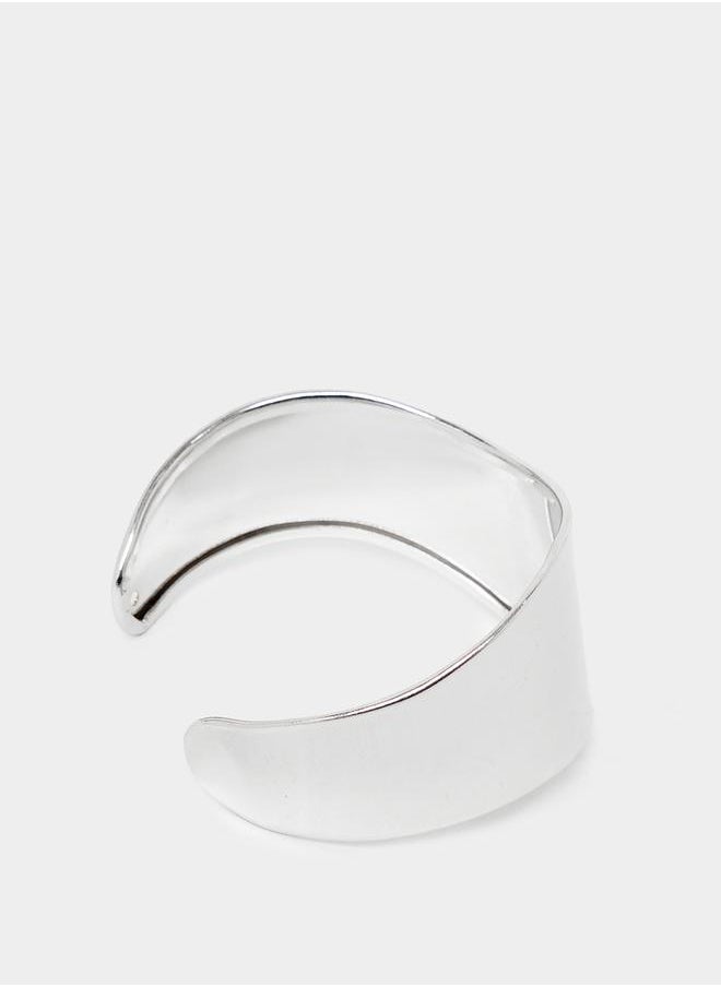 Styli Textured Wide Cuff Bangle  - Image 3