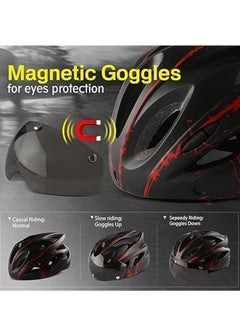 Adult bicycle helmet with detachable magnetic goggles, road and mountain riding protective helmet, adjustable size,unisex，blue - pzsku/ZBA65D807DB2CAE05EBF8Z/45/_/1739327169/066693fc-7ba9-4d09-a2ee-51d575edf59c