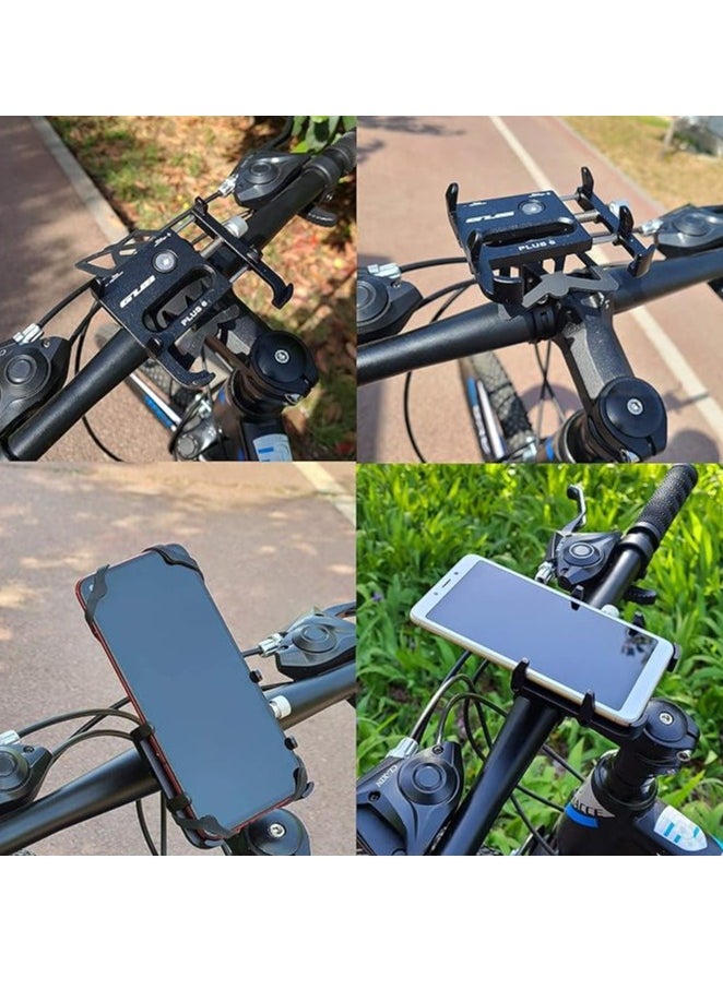 GUB - GUB Universal Bicycle & Motorcycle Cell Phone Mount, Full Display Phone Bike Holder with 360° Rotation Adjustable For Iphone X, Huawei P20, Samsung Note9 Note9+ (Black) - Image 1