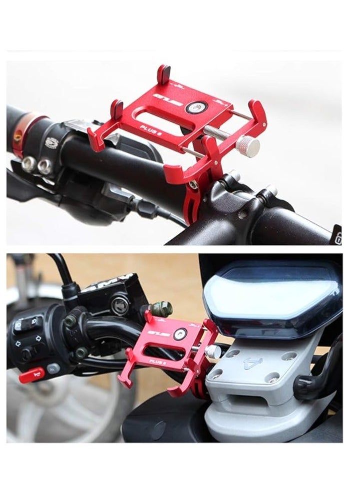 GUB - GUB Universal Bicycle & Motorcycle Cell Phone Mount, Full Display Phone Bike Holder with 360° Rotation Adjustable For Iphone X, Huawei P20, Samsung Note9 Note9+ (Black) - Image 1