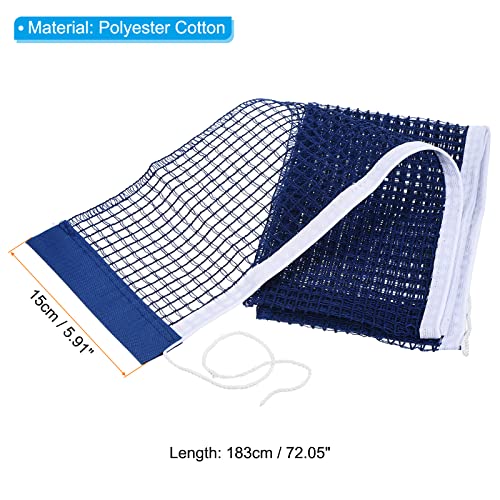 PATIKIL Table Tennis Net Replacement, 2 Pack Ping Pong Net String Tension Equipment Accessories Polyester Cotton for Indoor Outdoor, Blue - Image 2