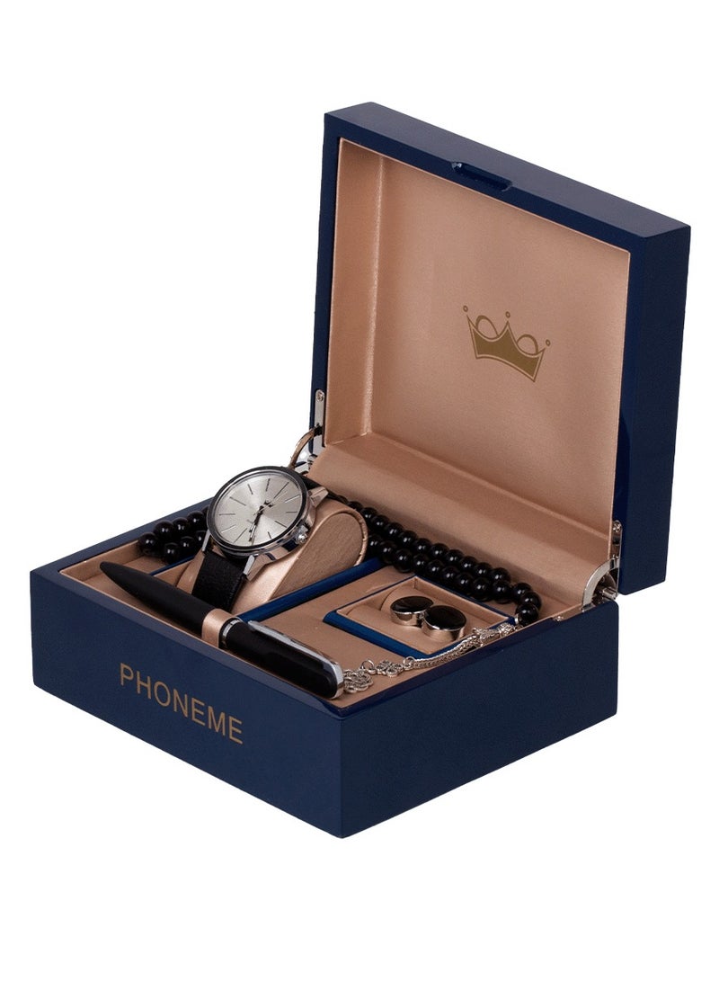 فونيم طقم فونيم اسود فضي بيمناء أبيض - Image 2