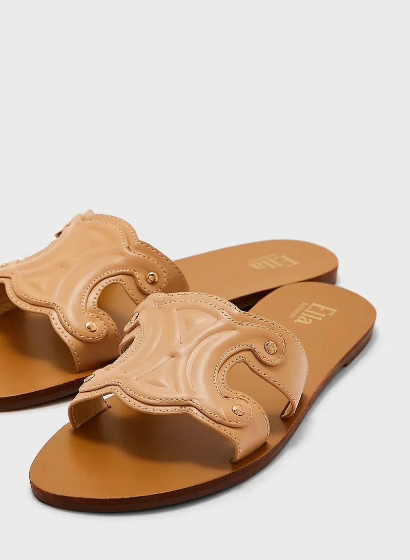 ELLA Open Toe Flat Sandals