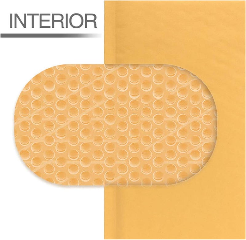 Secure Seal #CD 7.25x8 Kraft Bubble Mailers Padded Shipping Envelopes (Pack of 250) - Image 2