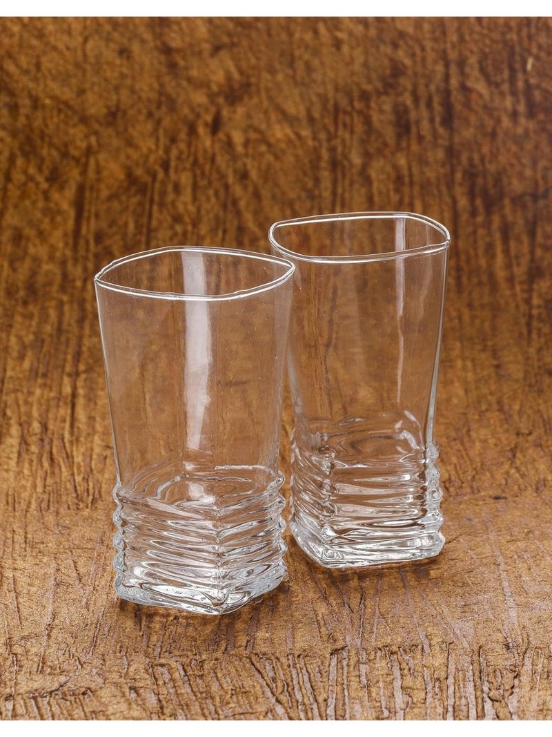 Somil Clear Elegance Timeless Glass Designs for Every Occasion 300 ml Capacity Pack of 4 Size 12 X 7 X 7 Cm - Image 2
