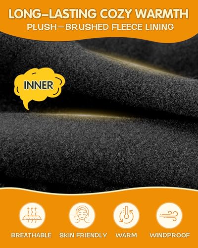 AOPREL Kids Balaclava Ski Mask with Breathable Holes, Windproof Fleece Full Face Mask for Cold Weather Boys Girls Black - Image 2