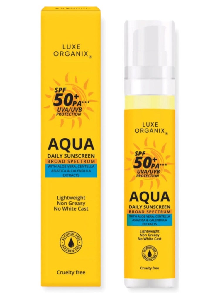LUXE ORGANIX Aqua Daily Sunscreen SPF 50+ PA+++ 