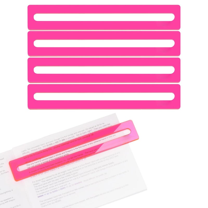 Viyohoh 4PCS Mahjong Line Finder, Beginner Mahjong Rules Reader, Perfect Mahjong Gift for Players, Mah Jong Card Guide, Mahjong Accessories (Pink) - Image 1