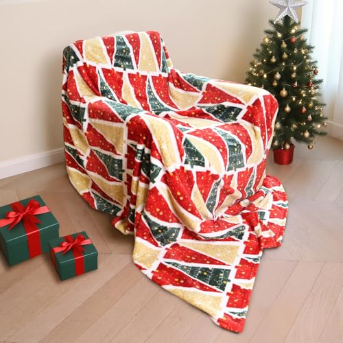 Gogreen Cozy Christmas Blanket 300 GSM Flannel Throw Size for Home Decoration Ultra Soft Christmas Trees Throw 50 x 60 - Image 3