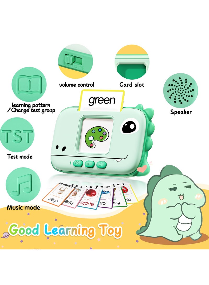 Barakah Interactive Dinosaur Montessori Flash Cards for Boys & Girls Ages 1-6, Autism-Friendly Learning Toy with 160 Educational Sight Words, Bilingual Speech Therapy for Toddlers - Image 4