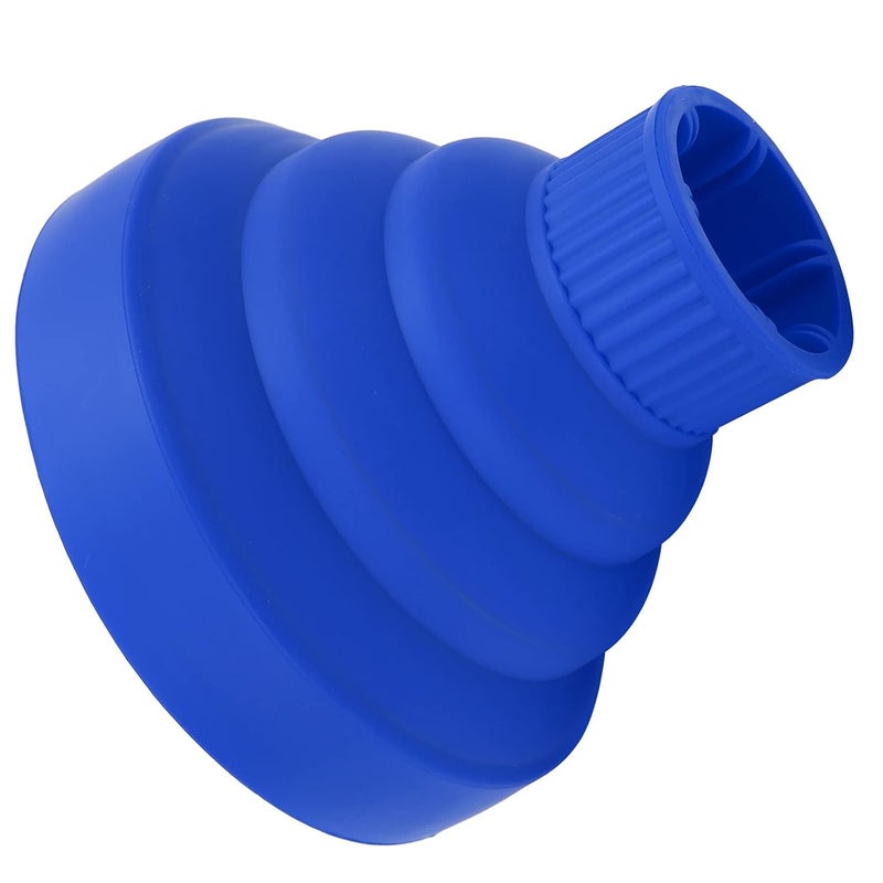 woobles Hair Dryer Diffuser Universal Collapsible Silicone Hair Dryer Diffuser Portable Travel Folding Hair Blow Dryer Diffuser(Blue) Blue - Image 4