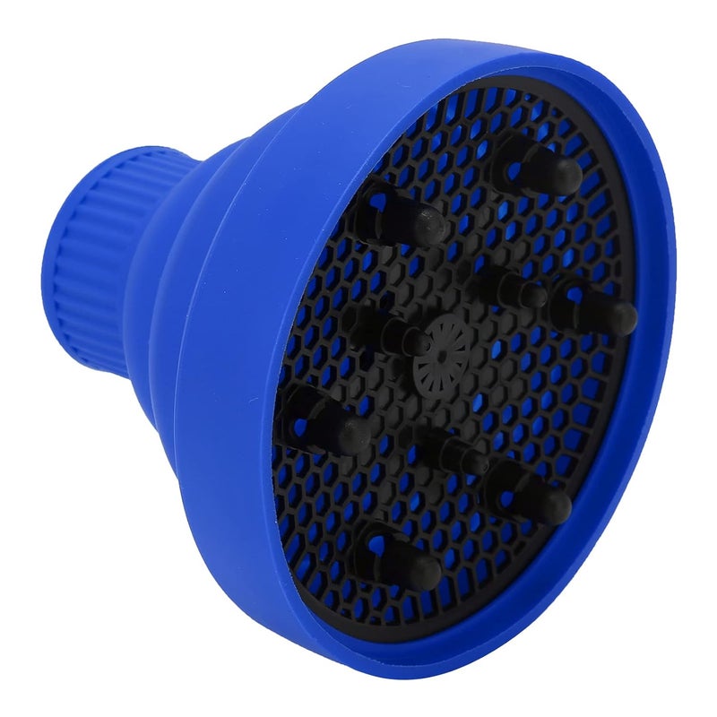 woobles Hair Dryer Diffuser Universal Collapsible Silicone Hair Dryer Diffuser Portable Travel Folding Hair Blow Dryer Diffuser(Blue) Blue - Image 1