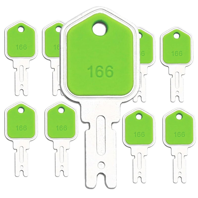 La Macaza 166 Equipment Ignition Key Pack of 9 Hyster Forklift Key Hyster Heavy Equipment Keys Compatible for Yale Komatsu Crown Gehl GraDall - Image 3