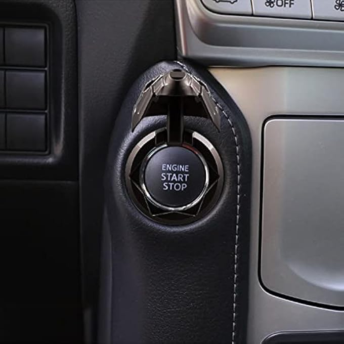 SYOSI Car Auto Engine Ignition Start Stop Button ReplacementStart Stop Trim Protector Key Ring Circle Cover 3D Ant Man Car Interior Accessory - Image 5
