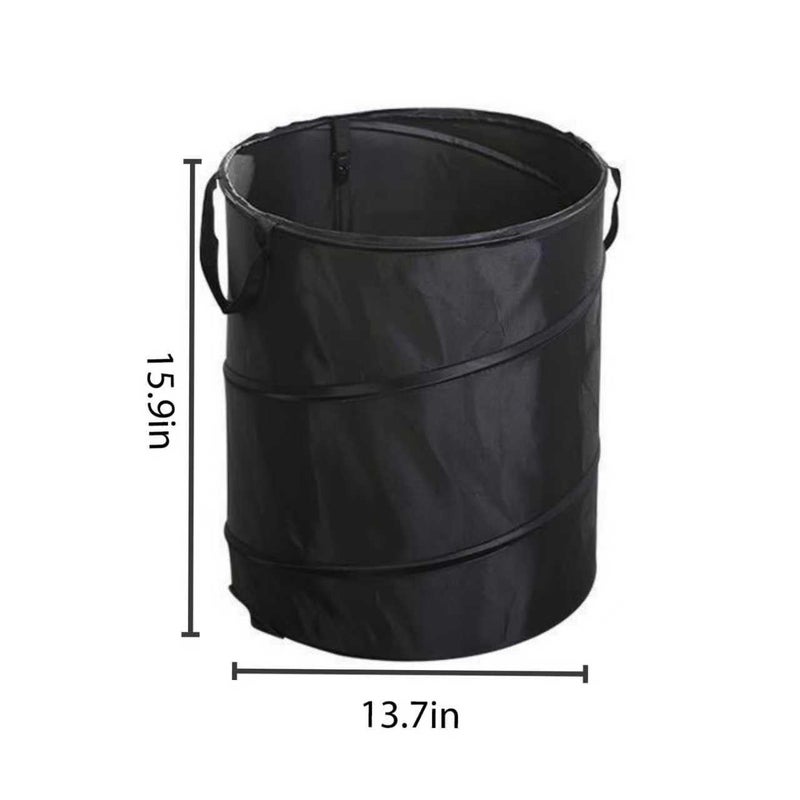 Leinoupt:Collapsible Trash can/Folding Garbage Cans,Portable Trash can,Pop Up Trash Can,for Camping Garbage Can Collapsible,Clothes and Toys Recycle bin (Black) - Image 4