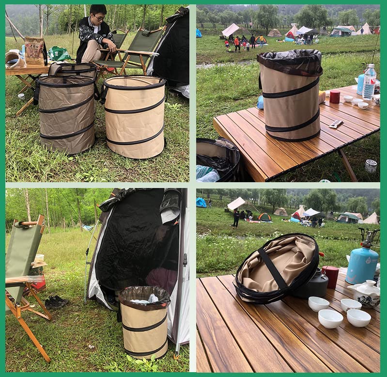 Leinoupt:Collapsible Trash can/Folding Garbage Cans,Portable Trash can,Pop Up Trash Can,for Camping Garbage Can Collapsible,Clothes and Toys Recycle bin (Black) - Image 5